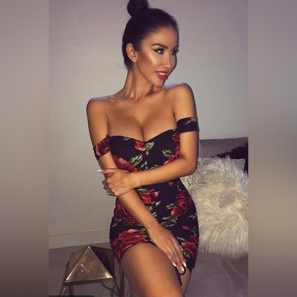 Fashion Nova mini cascabel Rose dress - Picture 5 of 9